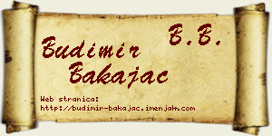 Budimir Bakajac vizit kartica